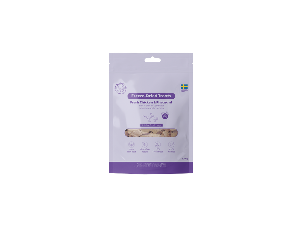 BUDDY Gefriergetrockneter Hundesnack Huhn & Fasan 100 g