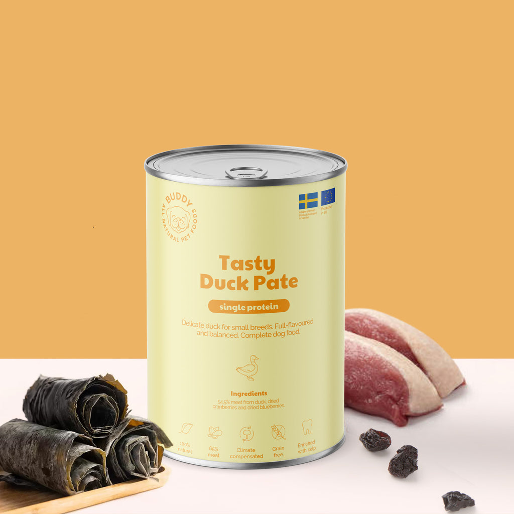 BUDDY Nassfutter Tasty Duck Pastete 400 gr. - 6 Stück Packung