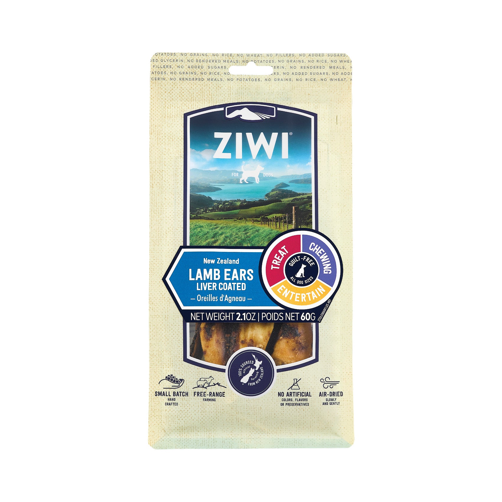 Ziwi Hondensnack Lamsoren 60 gr.