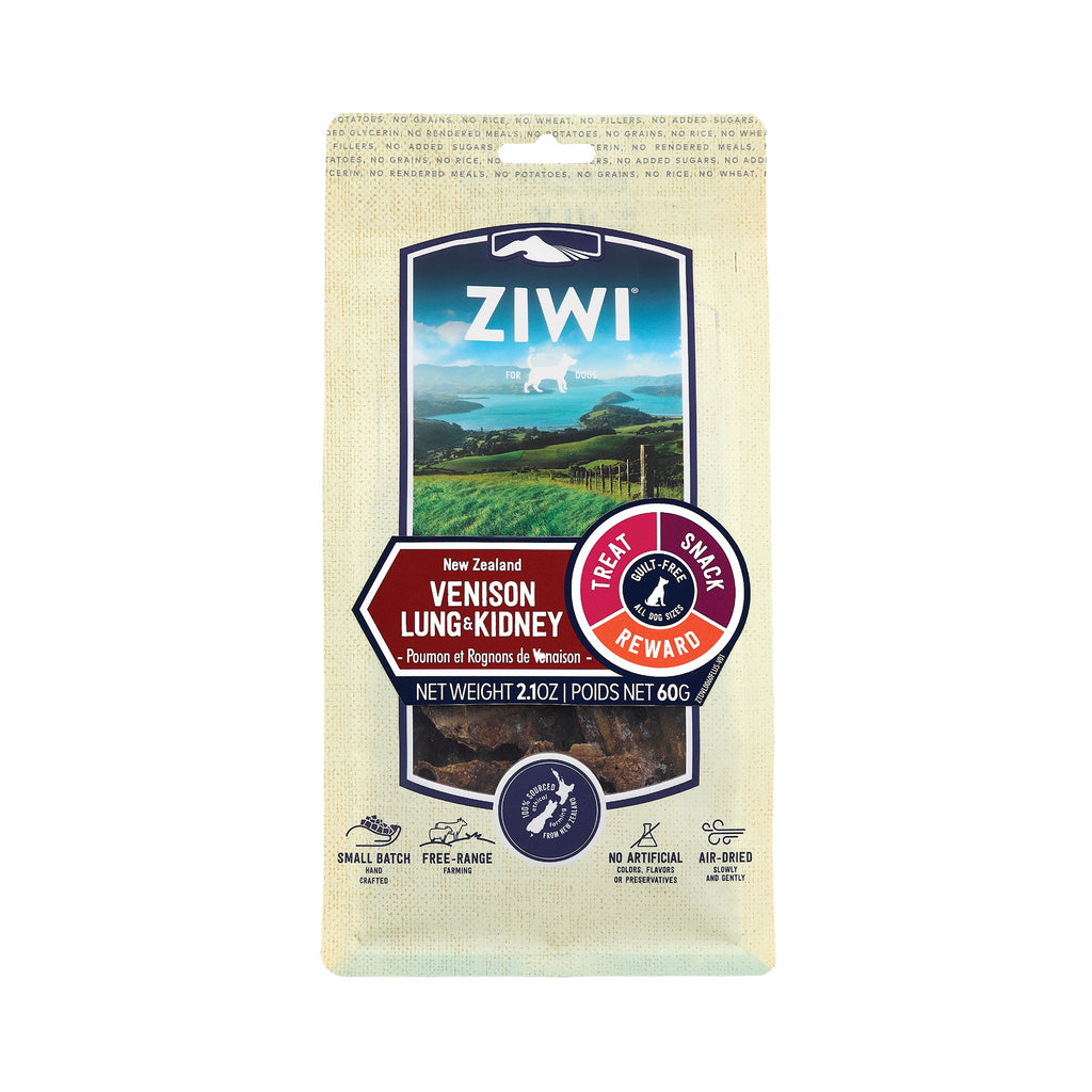 Ziwi Hondensnack Hertenlong & Hertennier 60 gr.