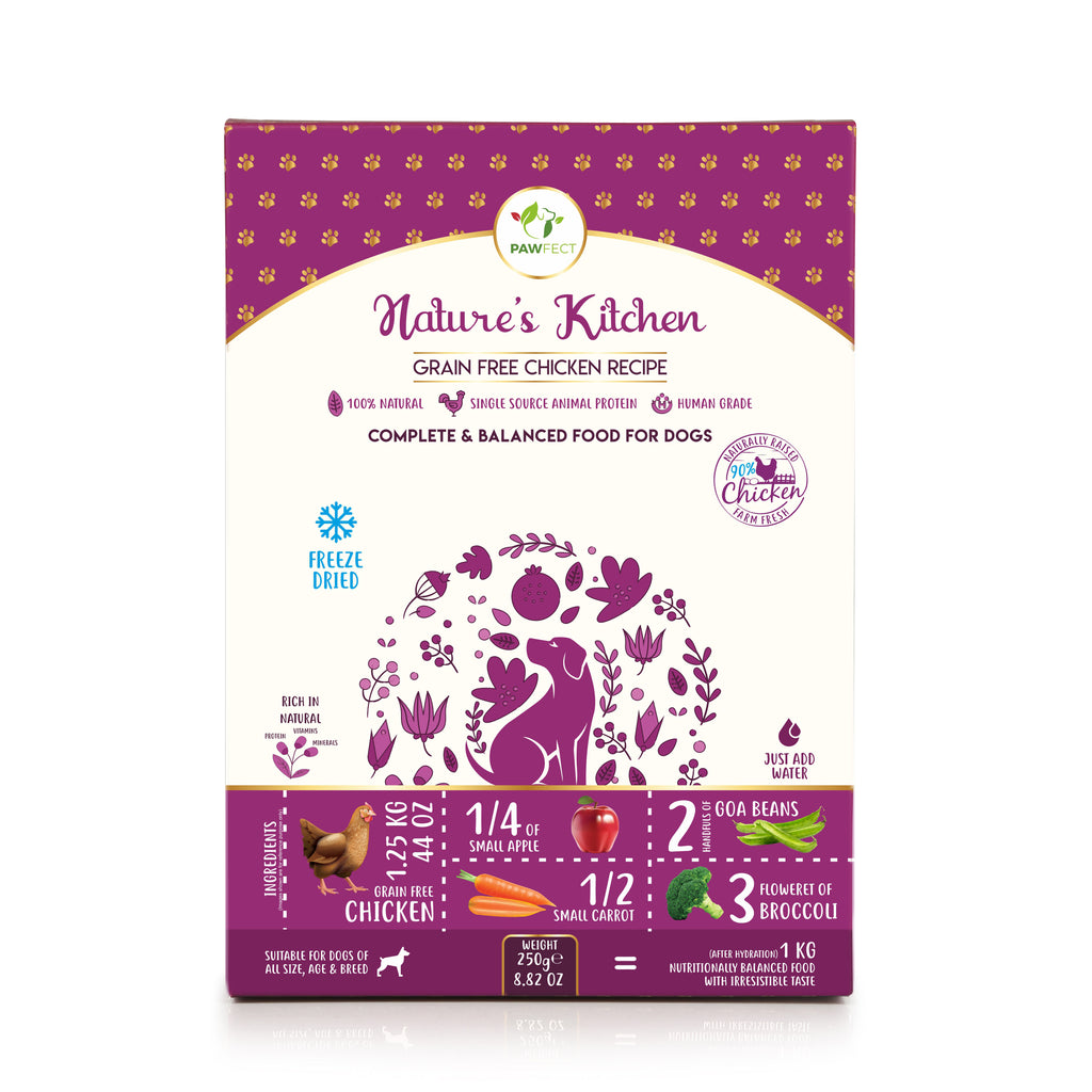 PawFect Freeze Dried hondenvoeding Kip 250 gr.