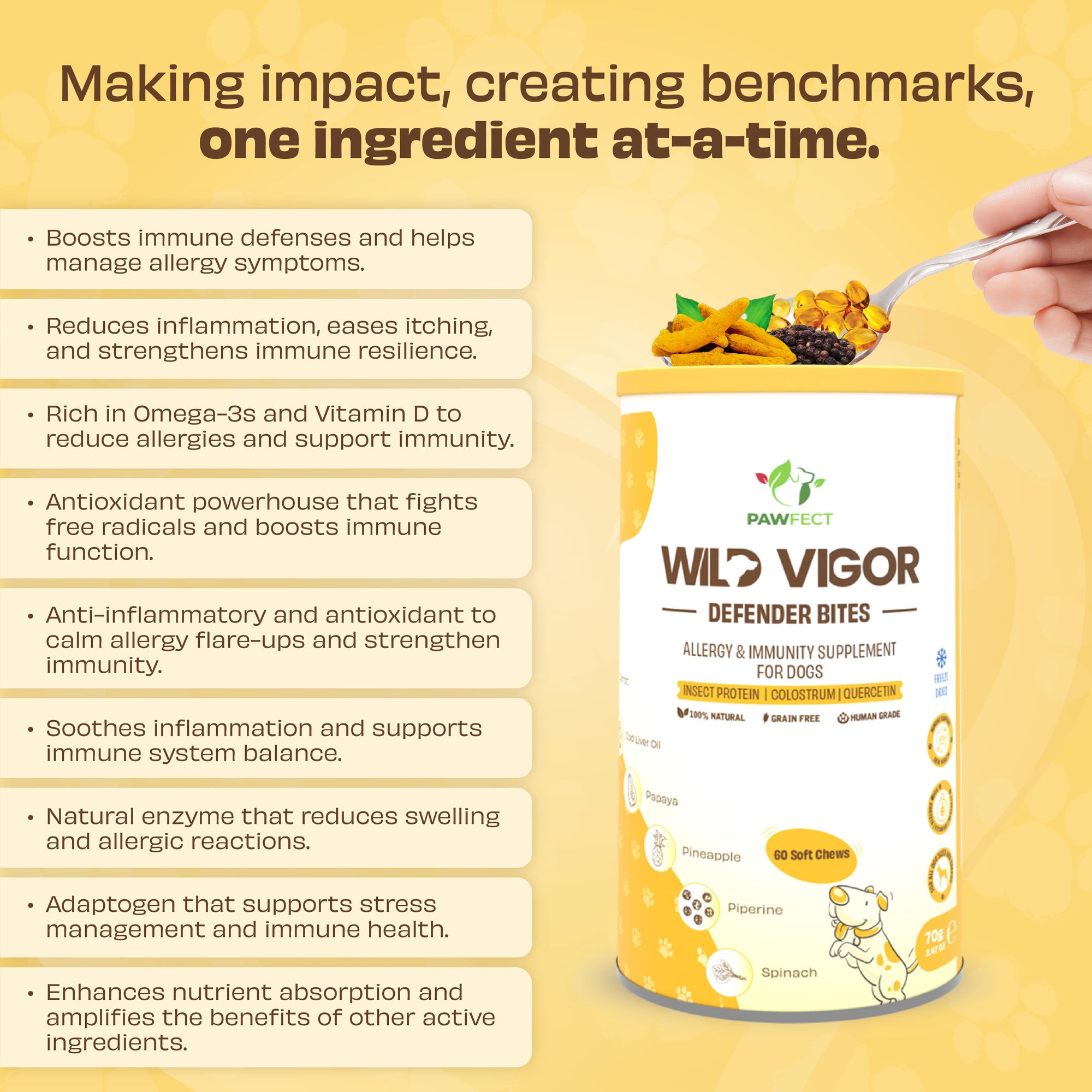 Pawfect supplements Wild Vigor Defender Bites 60 Stk.