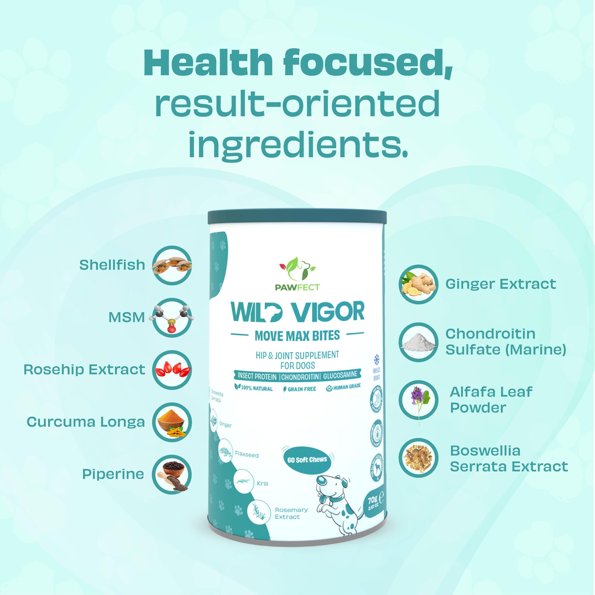 Pawfect supplements Wild Vigor Move Max 60 Stk.
