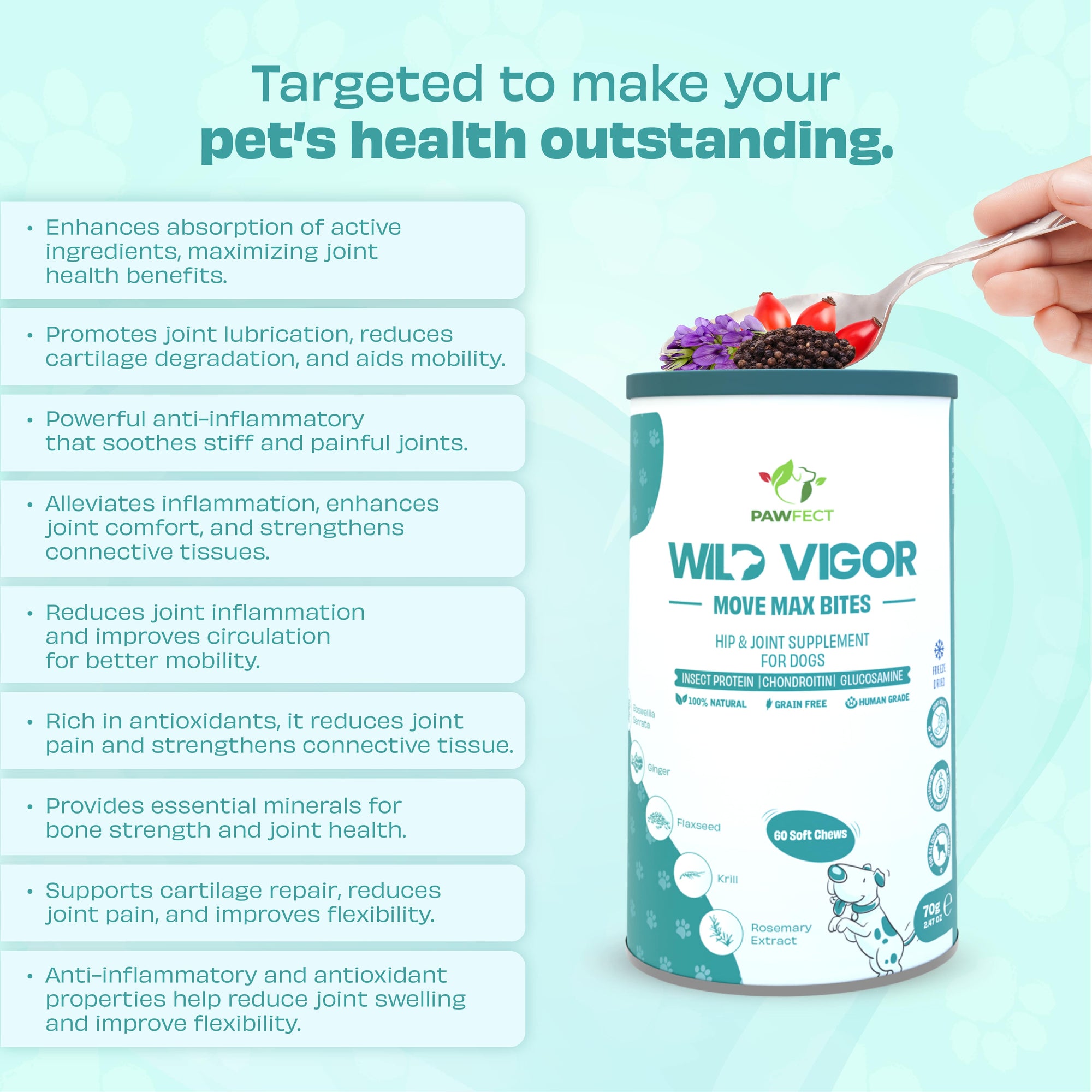 Pawfect supplements Wild Vigor Move Max 60 Stk.