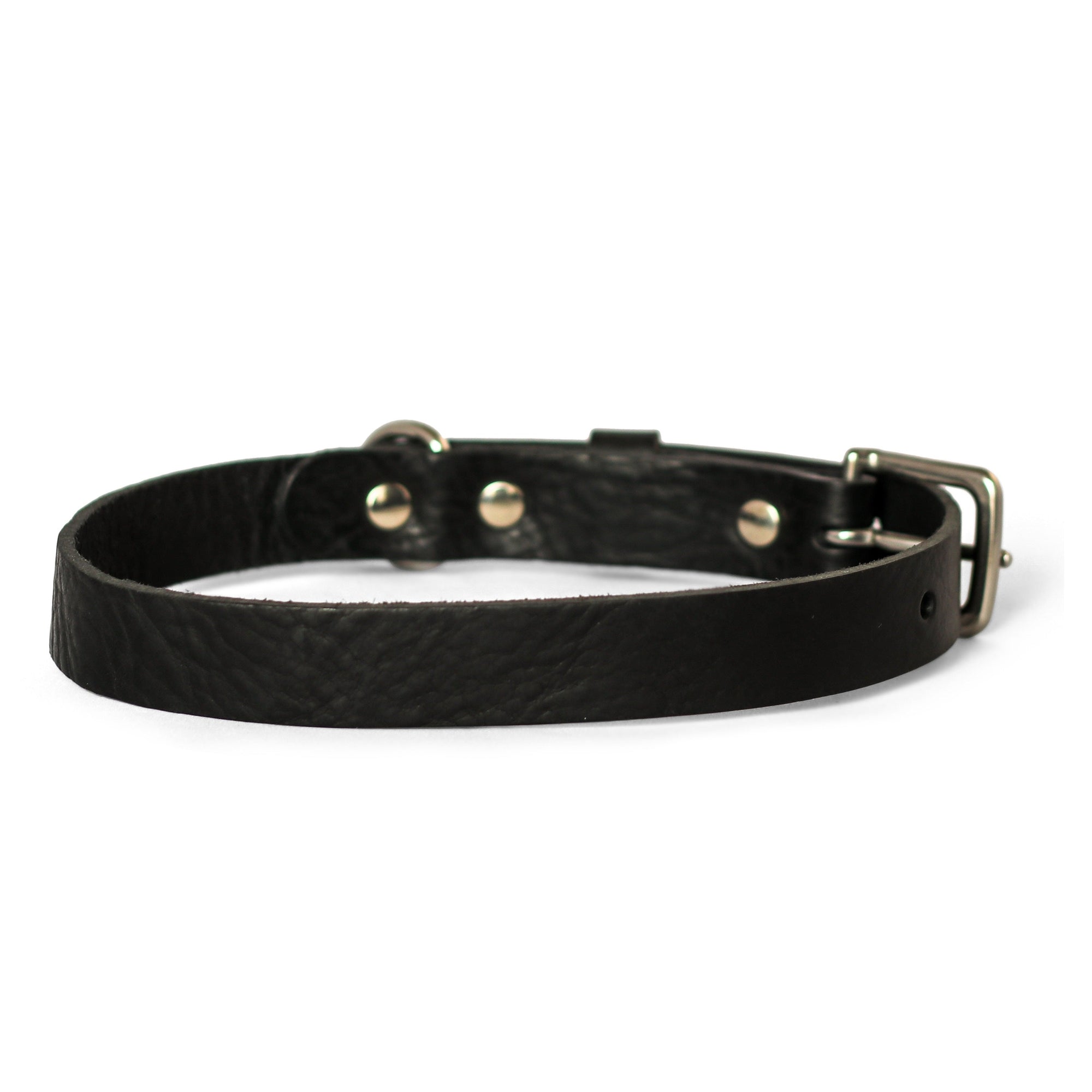 No Fuss Halsband Hond Leer Zwart - Cooper & Quint