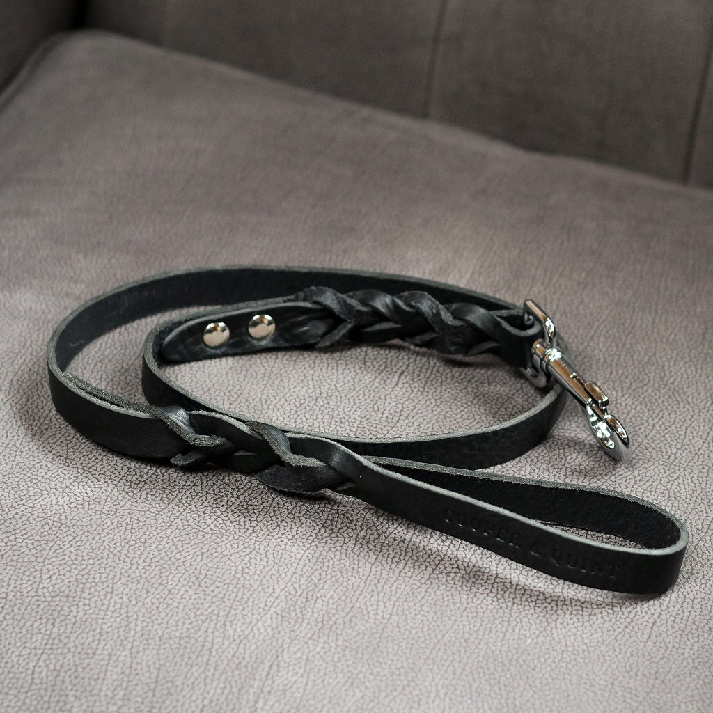 Twisted Hondenriem Zwart - Cooper & Quint