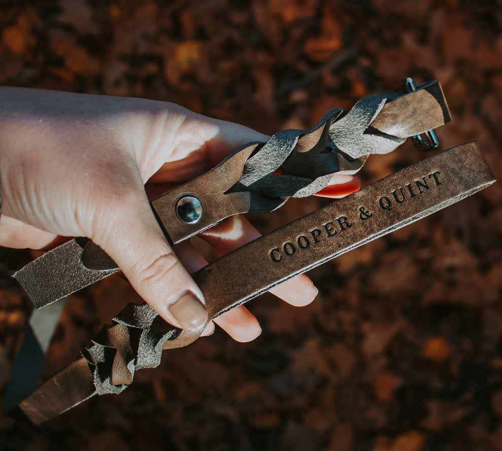 Twisted Hondenriem Stone - Cooper & Quint