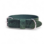 Brede Leren Halsband | Bold Groen - Cooper & Quint