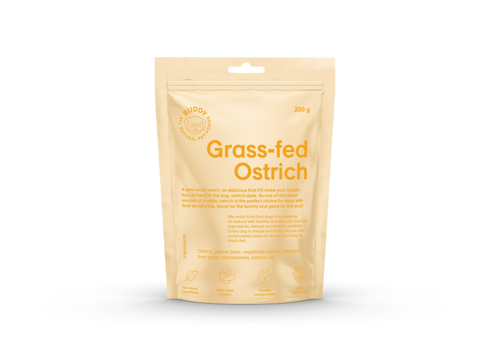 BUDDY Semi-Feucht-Hundesnack Strauß mit Brombeeren 200 g.