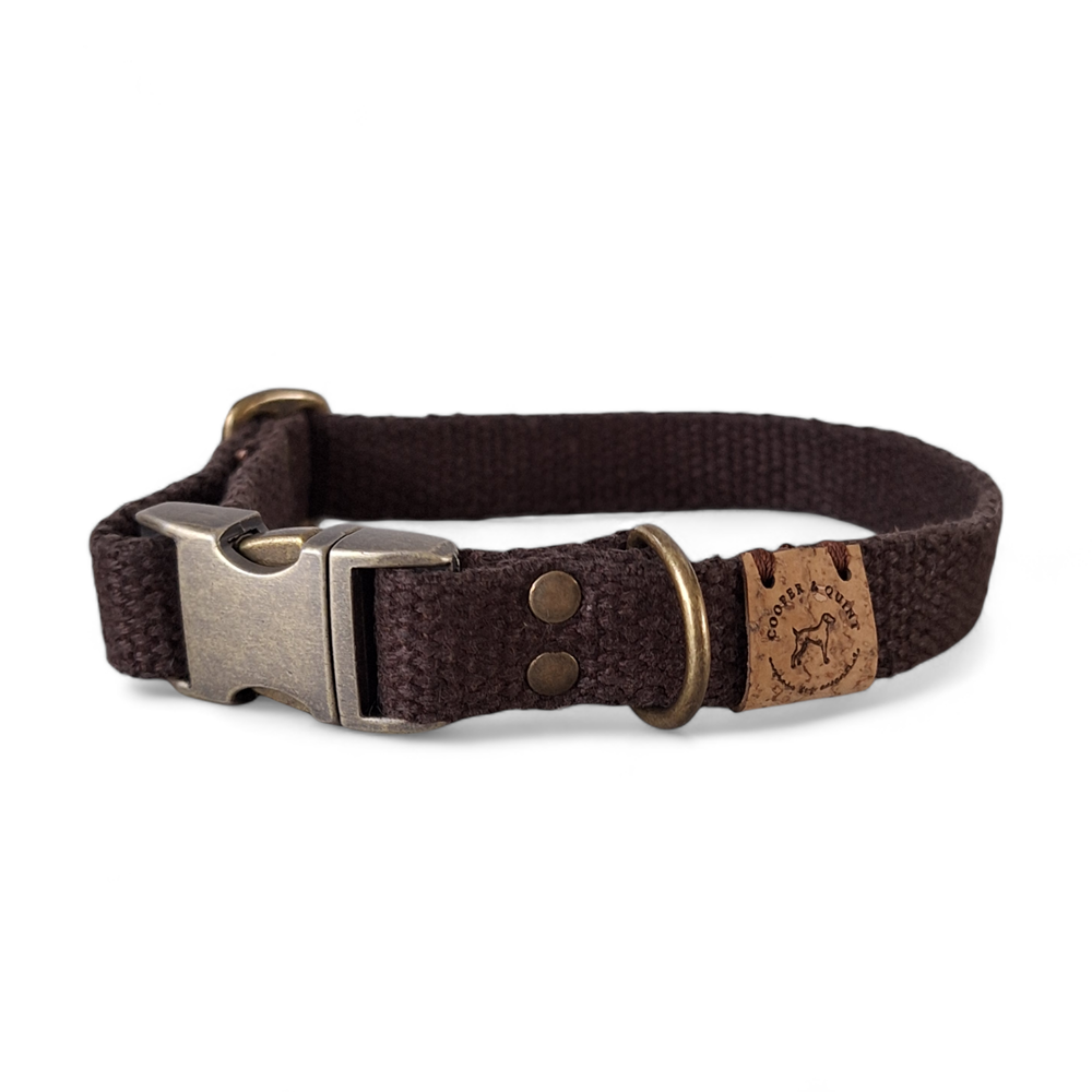 Simply Hemp Halsband Hond | Kastanjebruin - Cooper & Quint